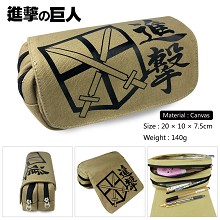 Attack on Titan anime canvas pen bag pencil bag