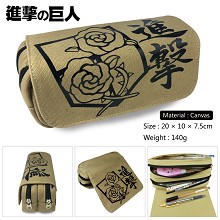 Attack on Titan anime canvas pen bag pencil bag