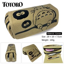 Totoro anime canvas pen bag pencil bag