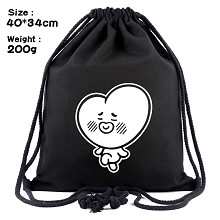 Star BTS drawstring backpack bag