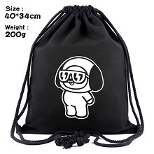 Star BTS drawstring backpack bag