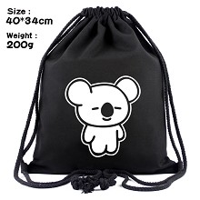 Star BTS drawstring backpack bag