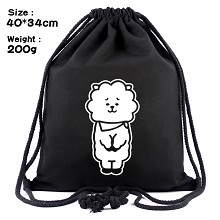 Star BTS drawstring backpack bag