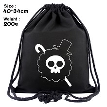 One Piece Brook anime drawstring backpack bag