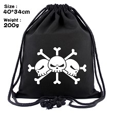 One Piece Marshall·D·Teach anime drawstring backpa...