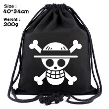 One Piece Luffy anime drawstring backpack bag
