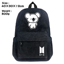 BTS canvas backpack bag