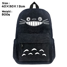 Totoro anime canvas backpack bag