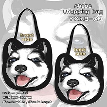 Husky shape shopping bag shoulder bag
