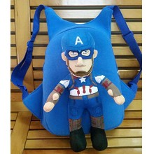 Captain America children plush backpack school bag