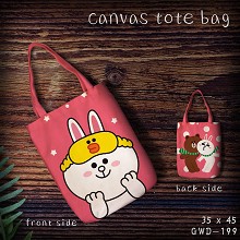 Bear Brown anime canvas tote bag shopping bag