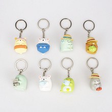 Sumikko Gurashi figure doll key chains set(8pcs a ...