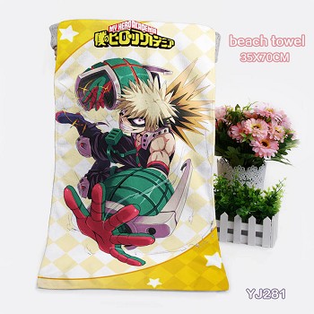 My Hero Academia anime beach towel bath towel