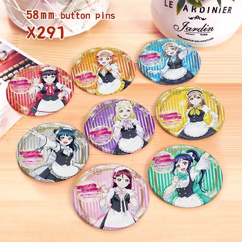 LoveLive!Sunshine anime brooch pins set(8pcs a set)