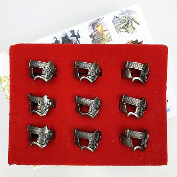 Attack on Titan anime rings set(9pcs a set)