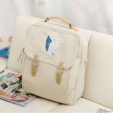 Attack on Titan anime canvas backpack bag