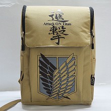 Attack on Titan anime canvas backpack bag