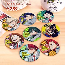 My Hero Academia anime brooch pins set(8pcs a set)