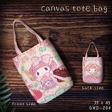 Melody canvas tote bag shopping bag