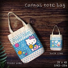 Hello Kitty canvas tote bag shopping bag