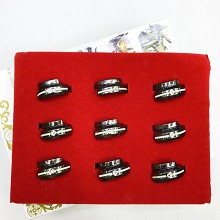 Naruto anime rings set(9pcs a set)