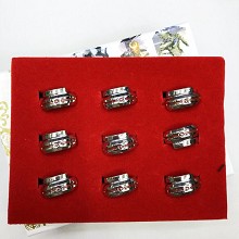 Naruto anime rings set(9pcs a set)