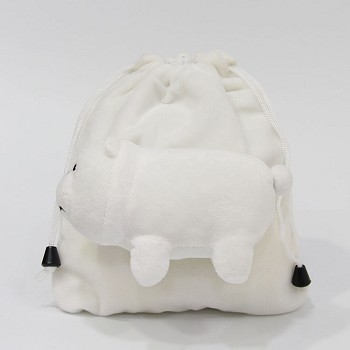 We Bare Bears 3D plush drawstring backpack bag