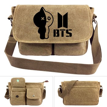 BTS canvas satchel shoulder bag