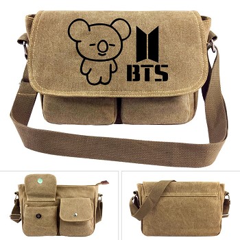 BTS canvas satchel shoulder bag