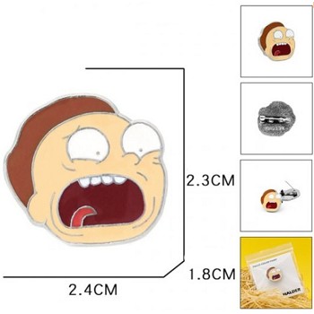 Rick and Morty brooch pin