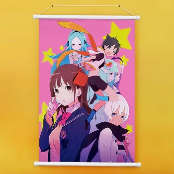 The cartoon anime wall scroll