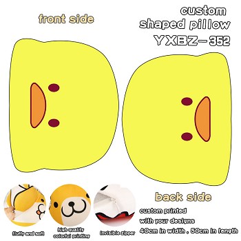 Yellow duck custom shaped pillow