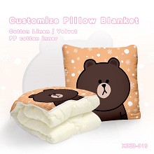 Brown Bear anime pattern customize pillow blanket ...