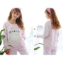 Totoro anime flano bpyjama pajamas dress hoodie