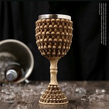 Stainless Steel 3D Skull Skeleton Gothic Goblet Pa...