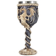 Stainless Steel 3D Skull Skeleton Gothic Goblet Pa...