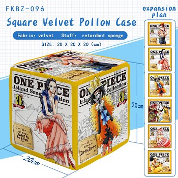 One Piece anime squar velvet pollow case pillow