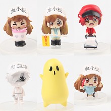 Cells At Work anime figures set(6pcs a set)