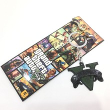 Grand Theft Auto metal key chain