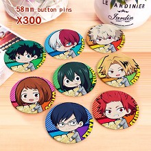 My Hero Academia anime brooches pins set(8pcs a se...