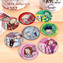 My Hero Academia anime brooches pins set(8pcs a se...