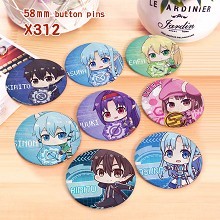 Sword Art Online anime brooches pins set(8pcs a se...