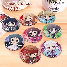 Sword Art Online anime brooches pins set(8pcs a set)