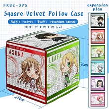 Sword Art Online anime squar velvet pollow case pillow