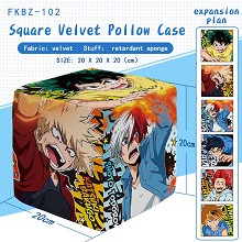 My Hero Academia anime squar velvet pollow case pi...