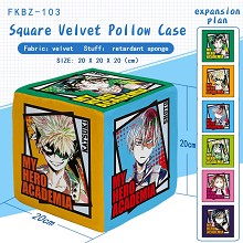 My Hero Academia anime squar velvet pollow case pillow