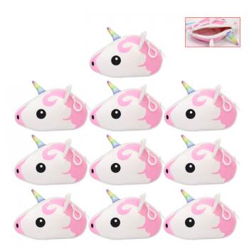 Unicorn plush wallet coin purses set(10pcs a set)