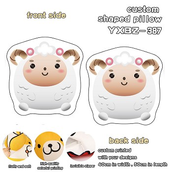 12 Chinese Zodiac Signs Goat custom shaped pillow