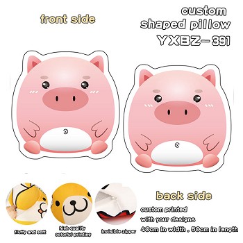 12 Chinese Zodiac Signs Pig custom shaped pillow