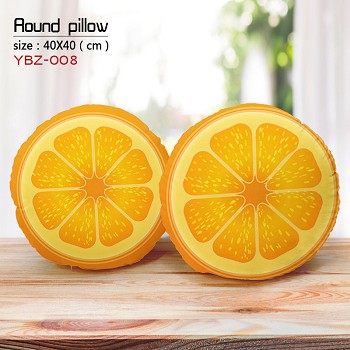 The orange round pillow